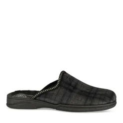Chaussons GRIS Homme Motif Uni A Enfiler