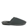 Chaussons GRIS Homme Motif Uni A Enfiler