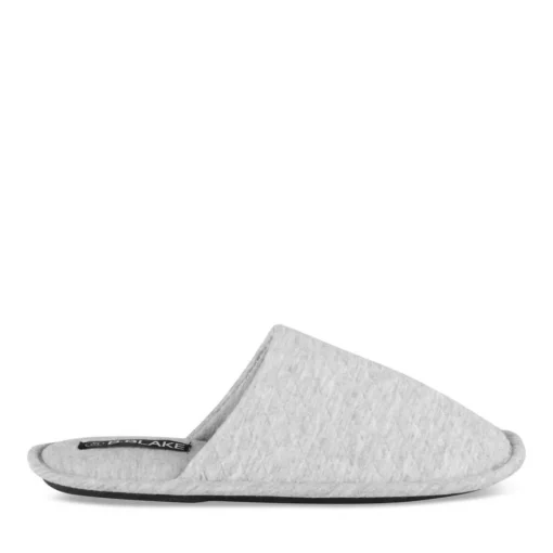 Chaussons GRIS Homme Motif Uni A Enfiler