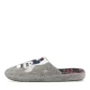 Chaussons GRIS Homme Motif Uni A Enfiler