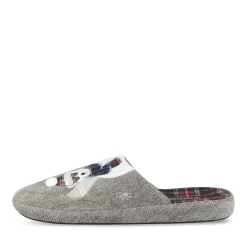 Chaussons GRIS Homme Motif Uni A Enfiler