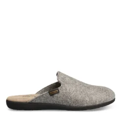 Chaussons GRIS Homme Motif Uni A Enfiler