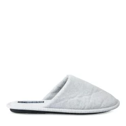 Chaussons GRIS Homme Motif Uni A Enfiler