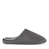 Chaussons GRIS Homme Motif Uni A Enfiler