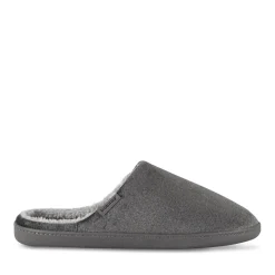 Chaussons GRIS Homme Motif Uni A Enfiler