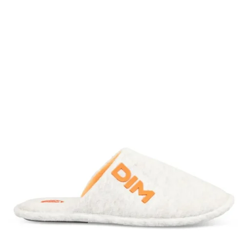 Chaussons GRIS Homme Motif Uni A Enfiler