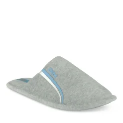 Chaussons GRIS Homme Motif Uni A Enfiler