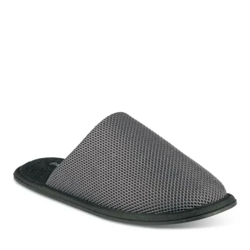 Chaussons GRIS Homme Motif Uni A Enfiler