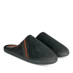 Chaussons GRIS Homme Motif Uni A Enfiler