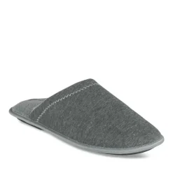 Chaussons GRIS Homme Motif Uni A Enfiler