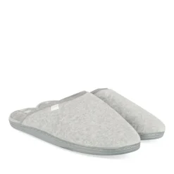 Chaussons GRIS Homme Motif Uni A Enfiler