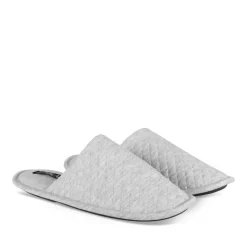 Chaussons GRIS Homme Motif Uni A Enfiler