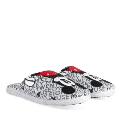 Chaussons GRIS Homme Motif Multicolore A Enfiler