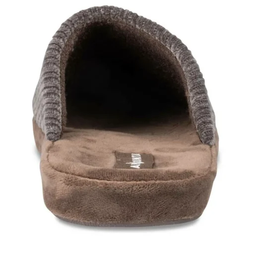 Chaussons GRIS Homme Motif Uni A Enfiler
