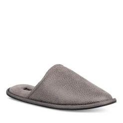 Chaussons GRIS Homme Motif Uni A Enfiler