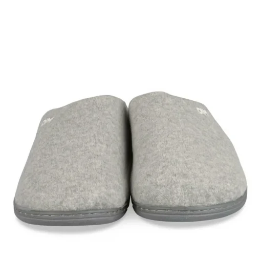 Chaussons GRIS Homme Motif Uni A Enfiler
