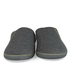 Chaussons GRIS Homme Motif Uni A Enfiler