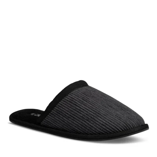 Chaussons GRIS Homme Motif Uni A Enfiler