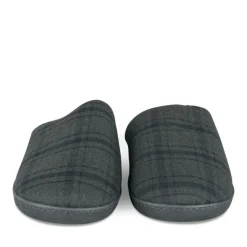 Chaussons GRIS Homme Motif Uni A Enfiler