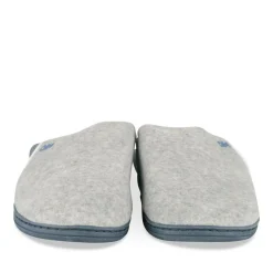 Chaussons GRIS Homme Motif Uni A Enfiler