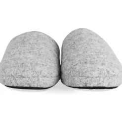 Chaussons GRIS Homme Motif Uni A Enfiler