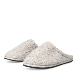 Chaussons GRIS Homme Motif Uni A Enfiler