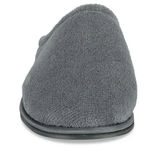 Chaussons GRIS Homme Motif Uni A Enfiler