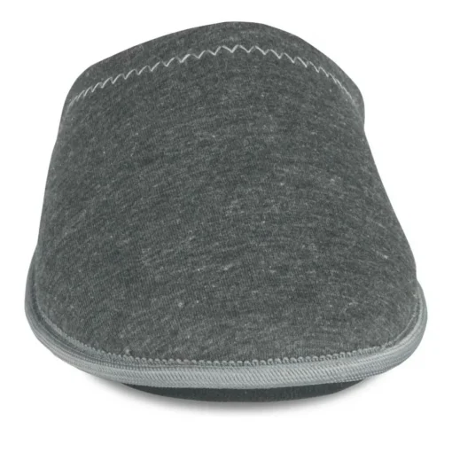 Chaussons GRIS Homme Motif Uni A Enfiler