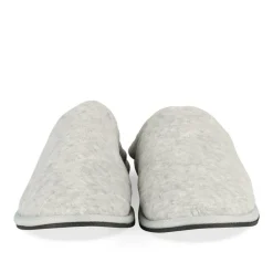 Chaussons GRIS Homme Motif Uni A Enfiler