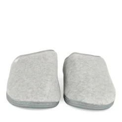 Chaussons GRIS Homme Motif Uni A Enfiler
