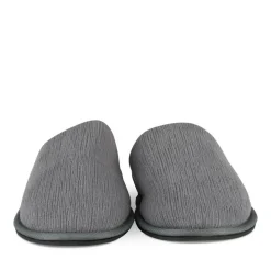 Chaussons GRIS Homme Motif Uni A Enfiler