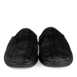 Chaussons GRIS Homme Motif Uni A Enfiler