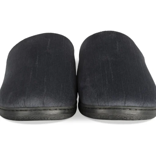 Chaussons GRIS Homme Motif Uni A Enfiler