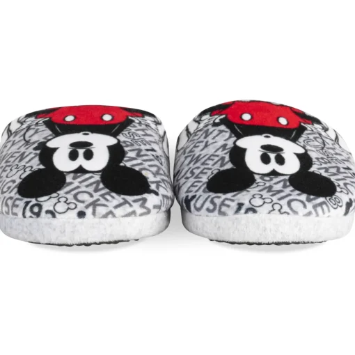 Chaussons GRIS Homme Motif Multicolore A Enfiler