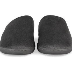 Chaussons GRIS Homme Motif Uni A Enfiler