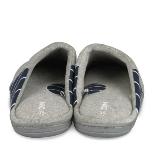 Chaussons GRIS Homme Motif Uni A Enfiler