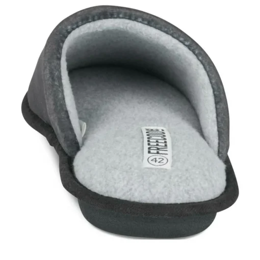 Chaussons GRIS Homme Motif Uni A Enfiler
