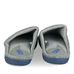 Chaussons GRIS Homme Motif Uni A Enfiler