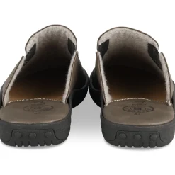 Chaussons GRIS Homme Motif Uni A Enfiler