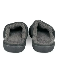 Chaussons GRIS Homme Motif Uni A Enfiler