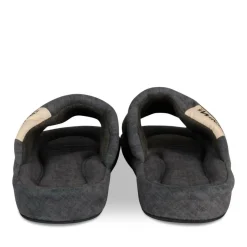 Chaussons GRIS Homme Motif Uni A Enfiler