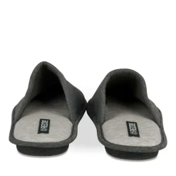 Chaussons GRIS Homme Motif Uni A Enfiler