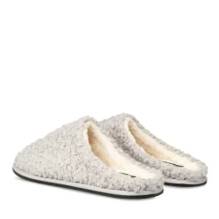 Chaussons GRIS Homme Motif Uni A Enfiler