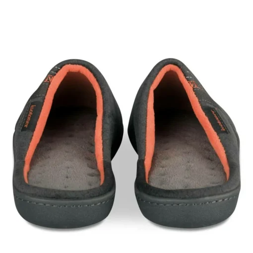 Chaussons GRIS Homme Motif Uni A Enfiler
