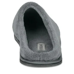Chaussons GRIS Homme Motif Uni A Enfiler