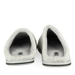 Chaussons GRIS Homme Motif Uni A Enfiler