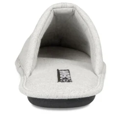 Chaussons GRIS Homme Motif Uni A Enfiler