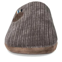Chaussons GRIS Homme Motif Uni A Enfiler