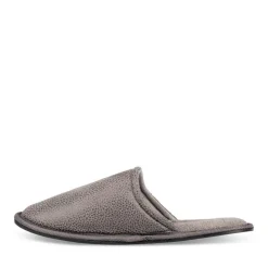 Chaussons GRIS Homme Motif Uni A Enfiler
