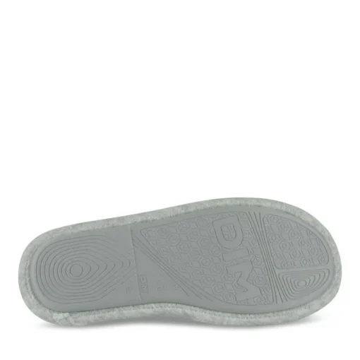 Chaussons GRIS Homme Motif Uni A Enfiler